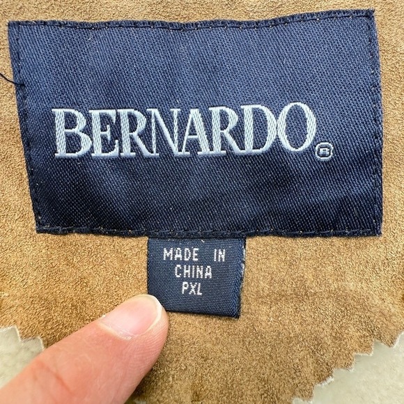 Bernardo Suede Sherpa Patchwork Coat Womens XLP Southwestern Fall Winter Warm - Picture 12 of 16